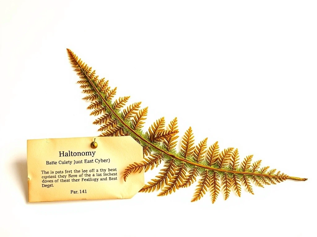 Spécimen de fougère séchée